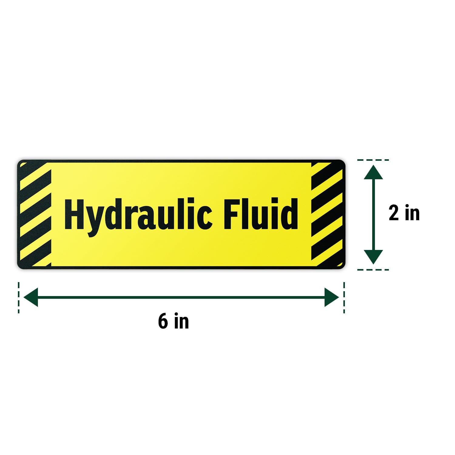 Hydraulic Fluid Vinyl Stickers | 6" Weatherproof Decals for Fuel Tanks & Trucks