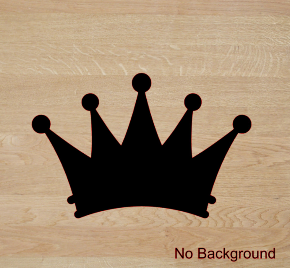 Crown Symbol Decal PICK SIZE COLOR Vinyl Sticker Window King Queen Royal Prince