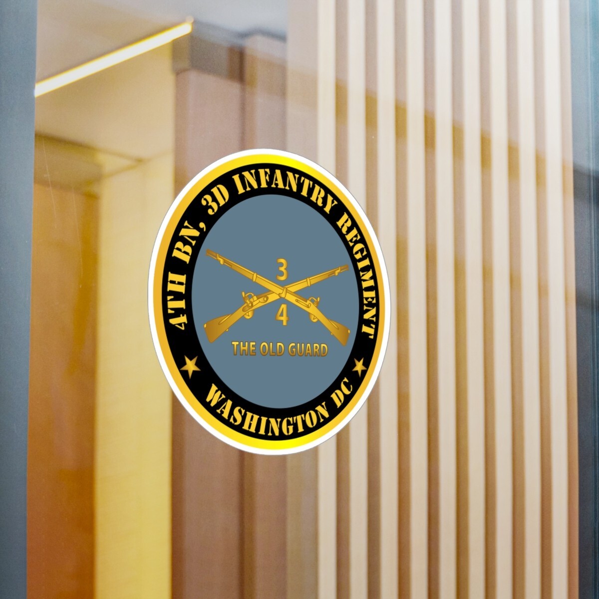Kiss-Cut Vinyl Decals -Army – 4th Bn 3d Infantry Regiment – Washington DC – The