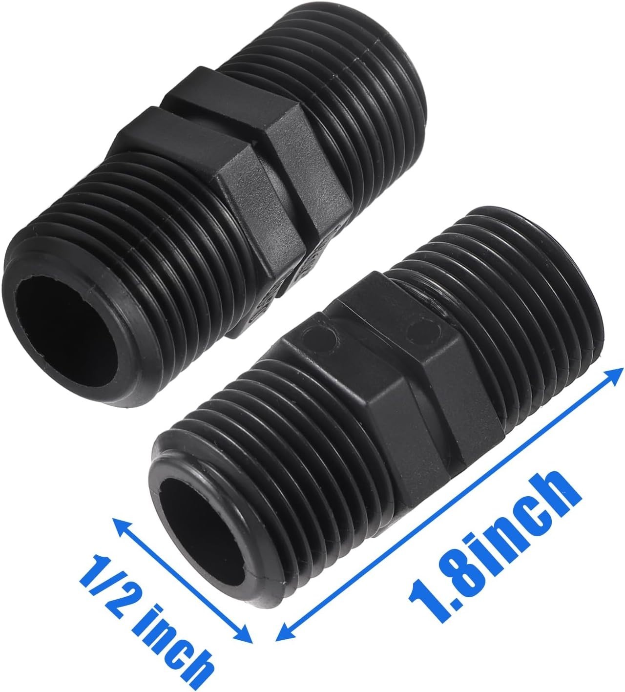 10 Pcs Head Pipe Riser 1/2 Inch MPT Double Male Pipes Thread Head Pipe Riser …