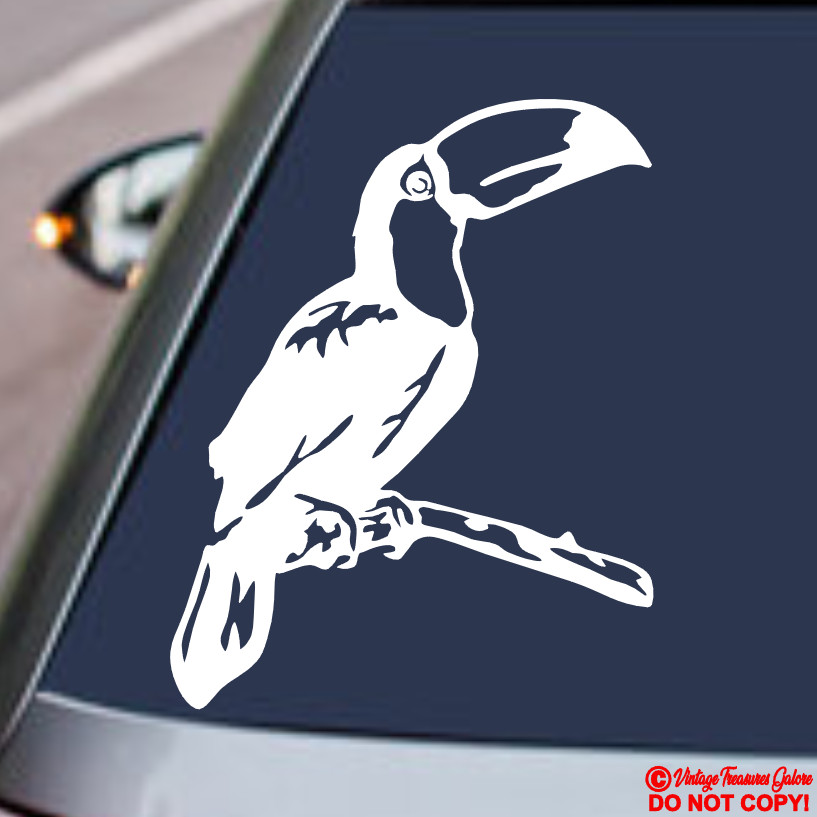 TOUCAN BIRD Vinyl Decal Sticker Car Truck Rear Window Wall Bumper Jdm Toco Cute