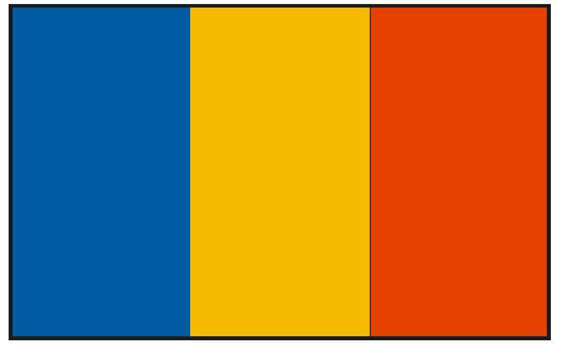 Romania International Flag Sticker Decal F422