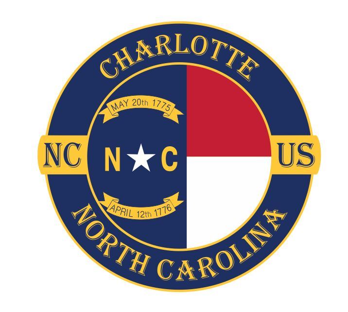 Charlotte North Carolina Sticker Decal A596