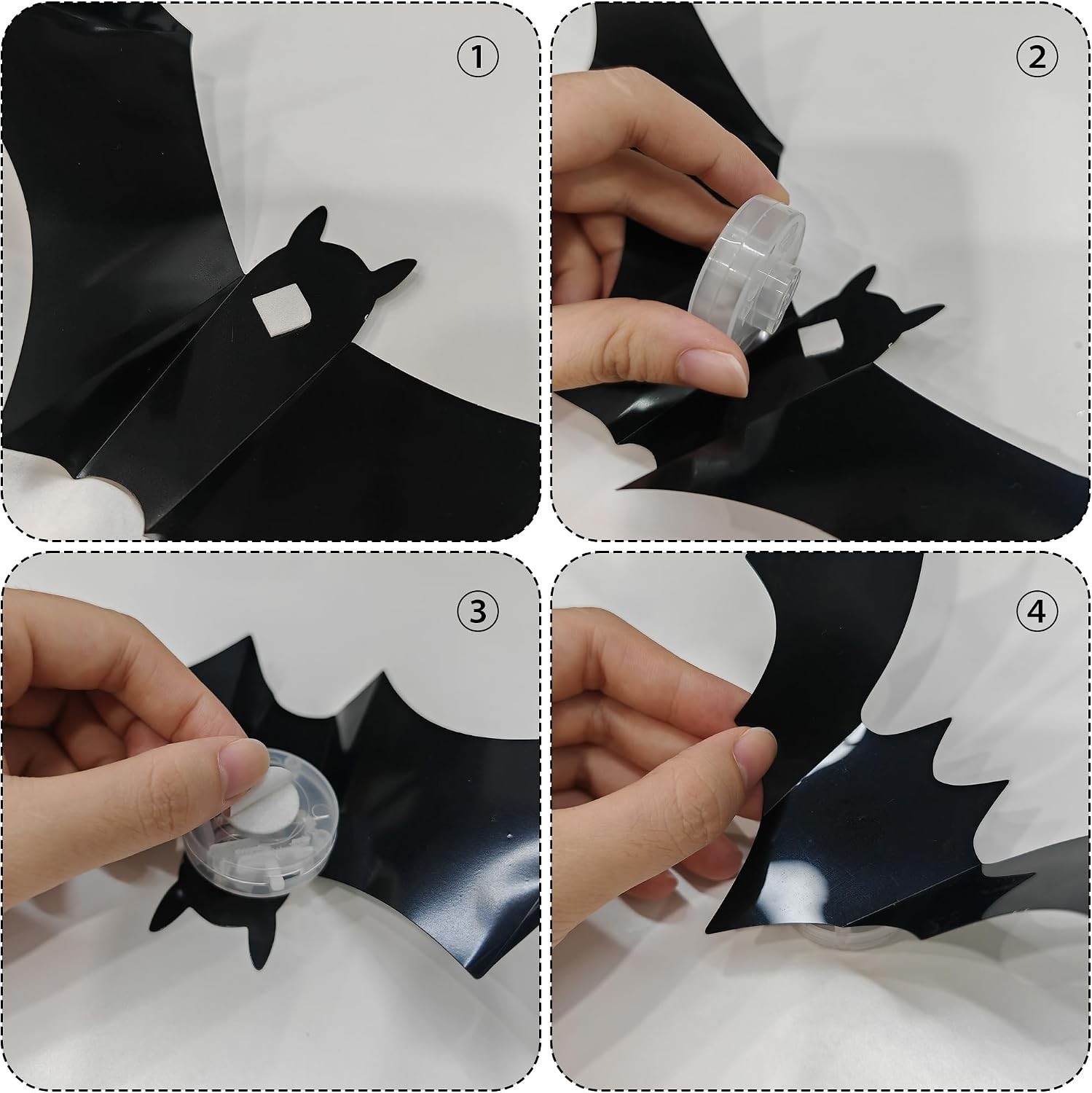 Indoor Outdoor 3D Bat Wall Stickers: 40 PC Set with Glow & Easy Install Features