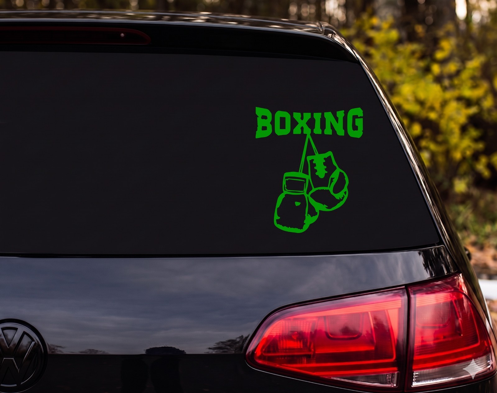 Boxing Gloves Hanging Vinyl Decal Sticker Car Wall Funny | Boxer Gift