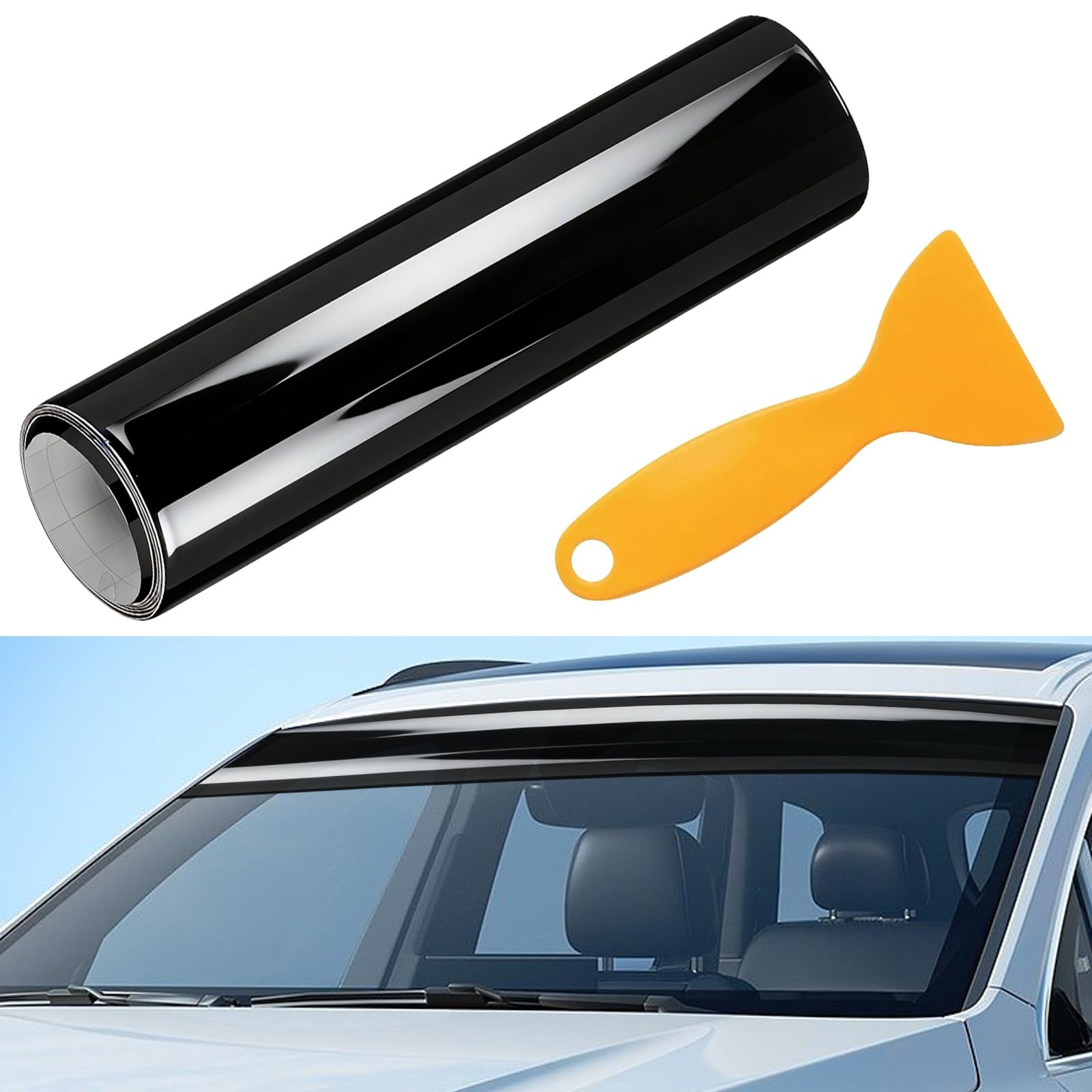 Car Windshield Banner Sticker Decal,Front Window Tint Strip,Sun Strip for Car…