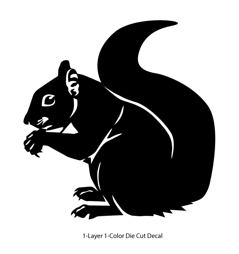 Animals – Wild Life – Tree Squirrel 2 Laptop, Car, Bumper, Door Decal Sticker