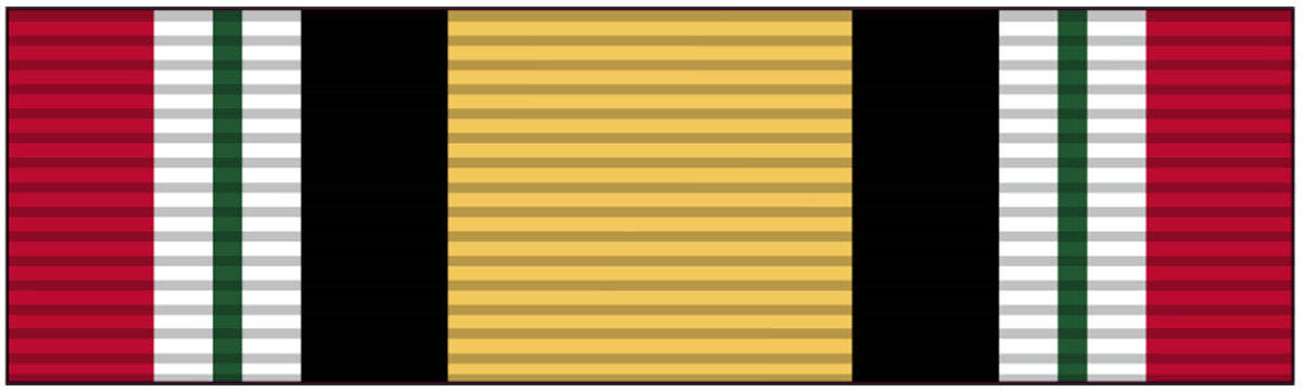 US Military Iraq Campaign Medal Ribbon Vinyl Decal 3 inches wide