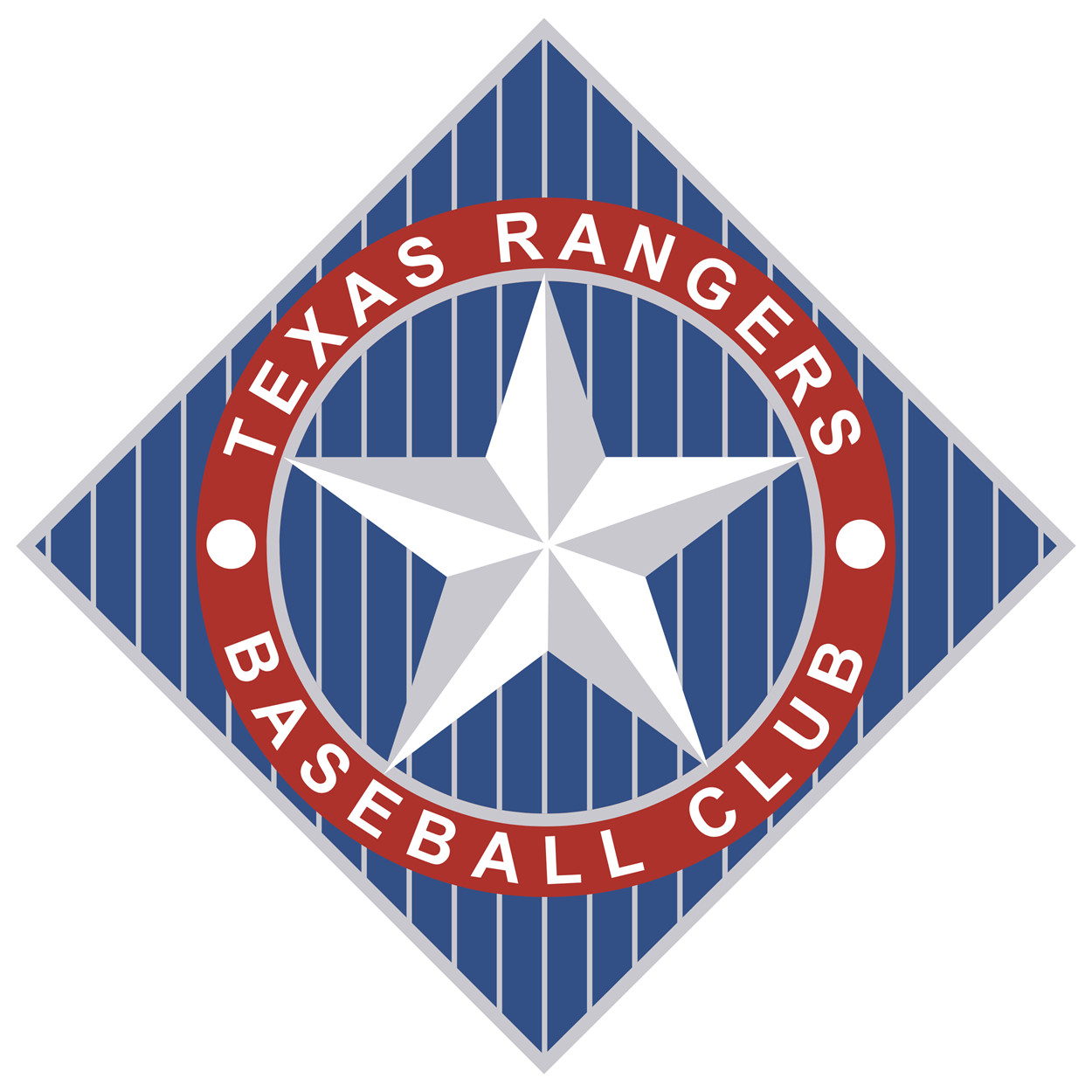 Texas Blue Red Baseball Weather Resistant Vinyl Sticker/Decal 06