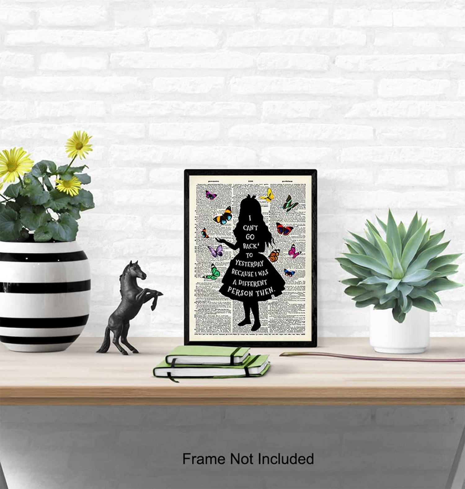 Alice Wonderland Quote Dictionary Art Print – Upcycled Home Decor, Wall Art P…