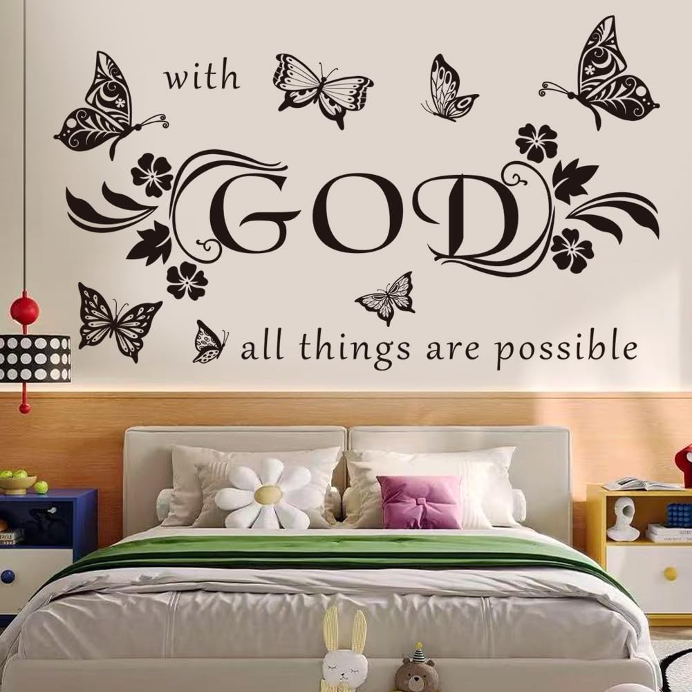 Wall Decals with God All Things are Possible Wall Decal Bible Verse Christian…