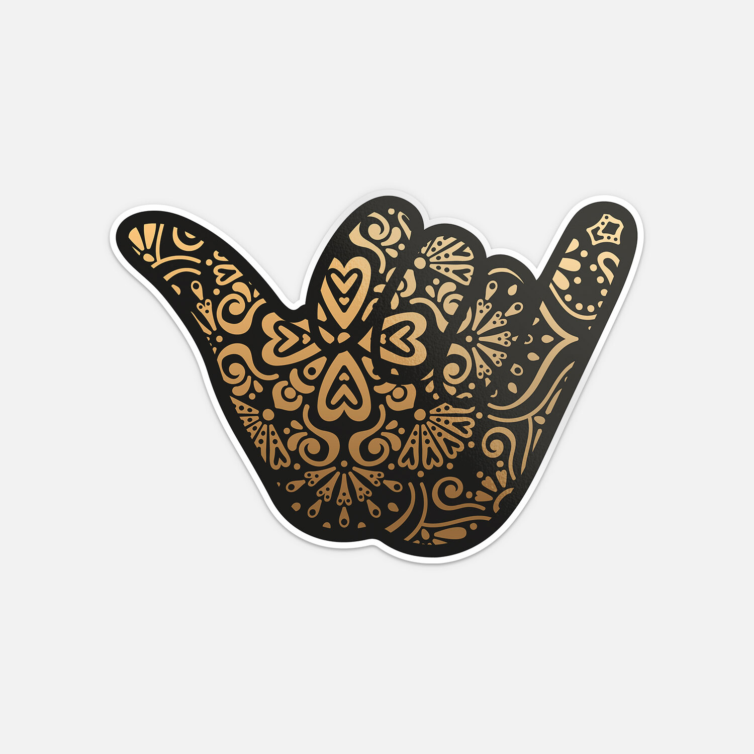 Ten Shaka Hang Loose Mandala Vinyl Sticker Decal