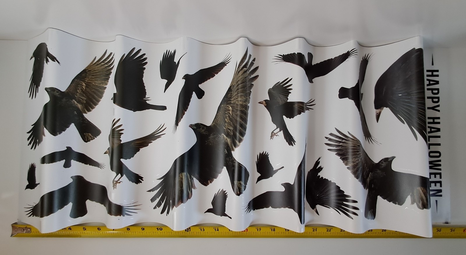 Happy Halloween Blackbirds Crows Wall Art Self-Adhesive Removable