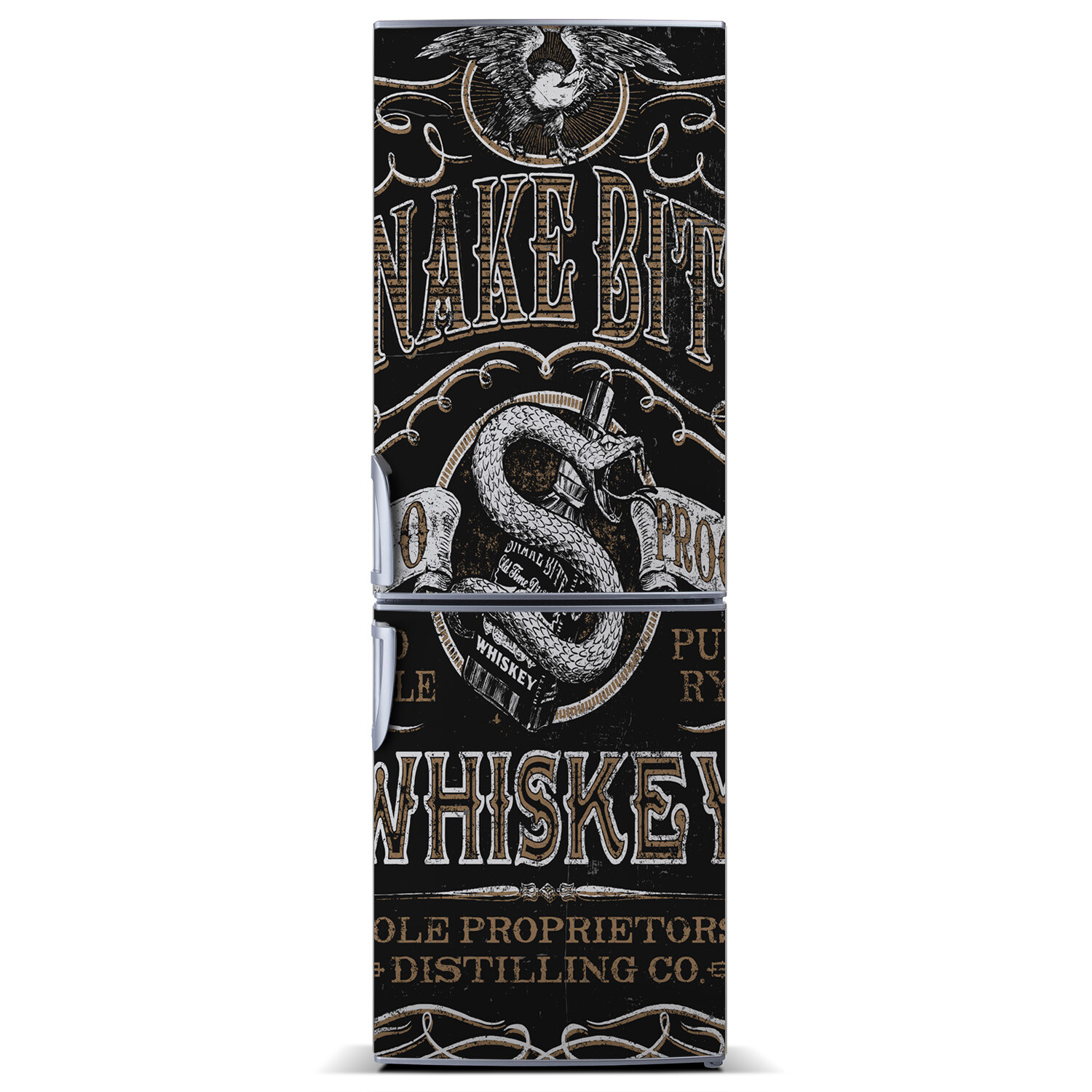Magnet Sticker Refrigerator Wall wrap removable Peel & Stick Decal Whiskey
