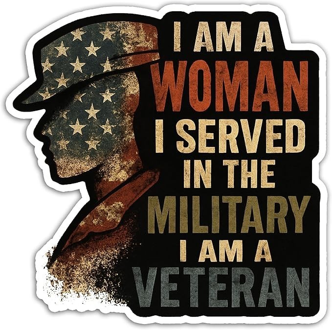 2 Pcs Veteran Women Sticker Decal – 3 Inches – Us Army Veteran Stickers
