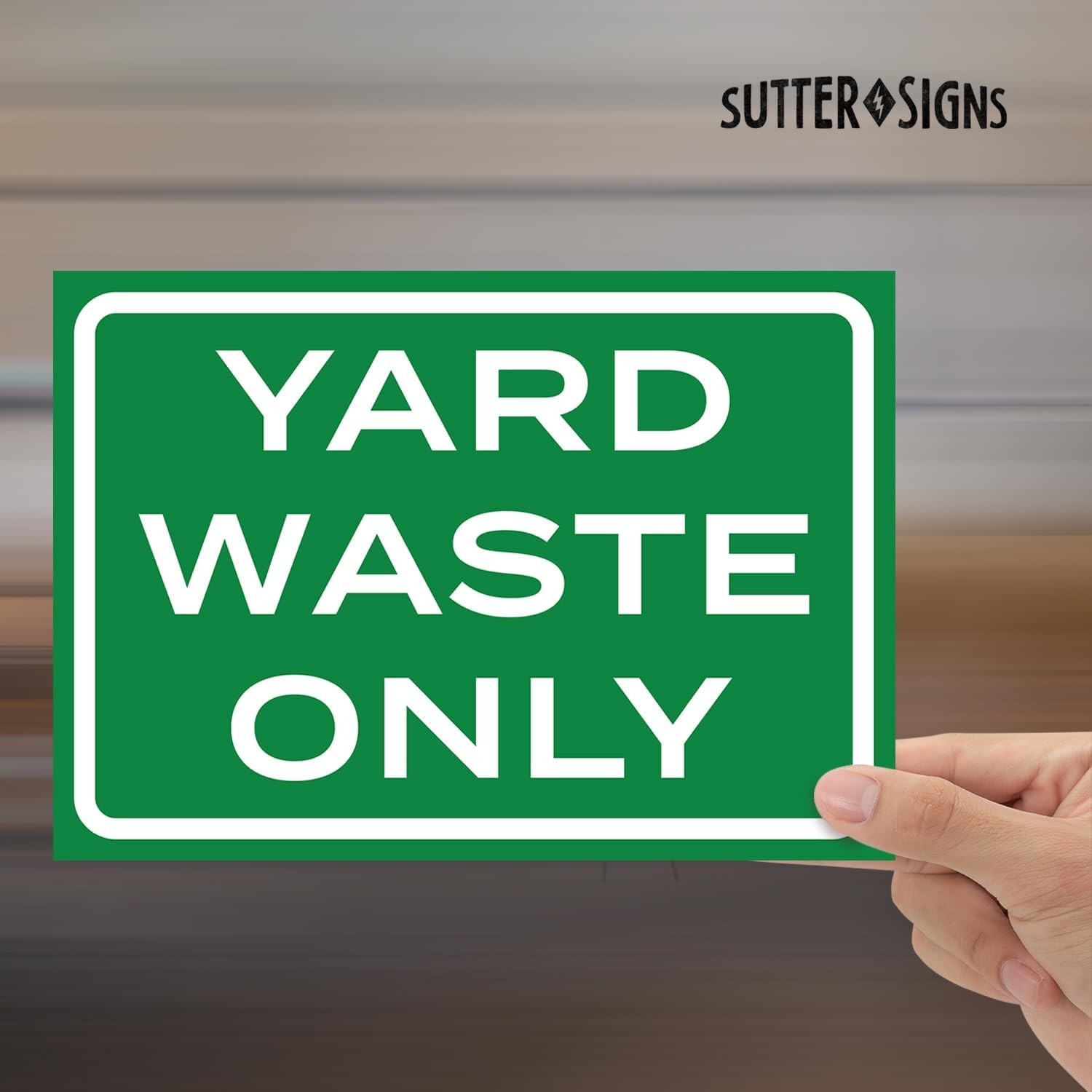 Yard Waste Labels 4pk 10×7 Waterproof Vinyl Stickers