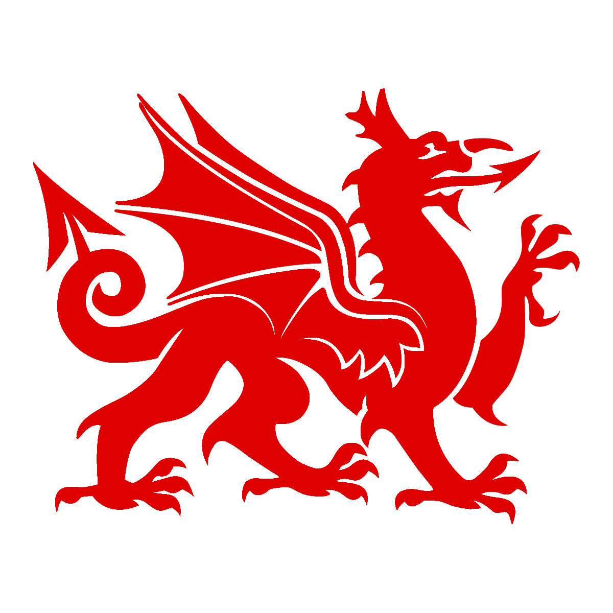 Welsh Dragon Vinyl Decal Sticker Car Camper Van Wall Art Cymru Ddraig Goch