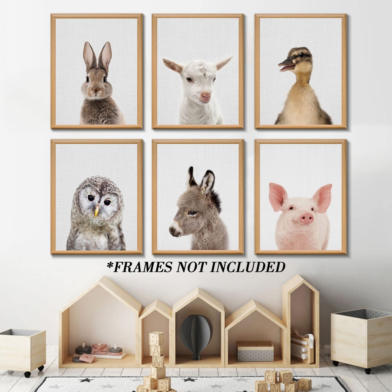 Farmhouse Baby Animal Posters and Prints, Cue Bunny, Duck Rabbit, Owl Prints,…