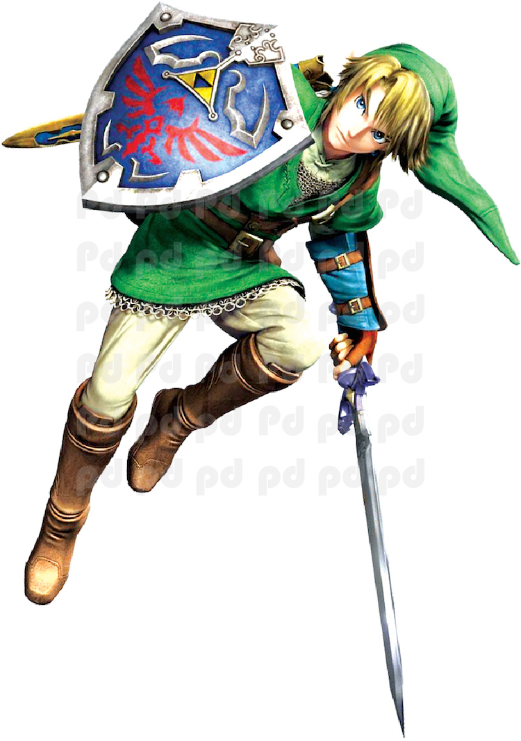 Zelda Wall Decal Link Vinyl Video Game Room Nintendo Mural Sticker Designs, e00