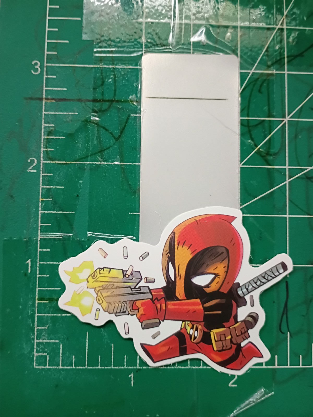 MARVEL'S DEADPOOL STICKER X MATEE DIECUT STICKER 2.5 X 1.5 INCHES STICKER X DEAD