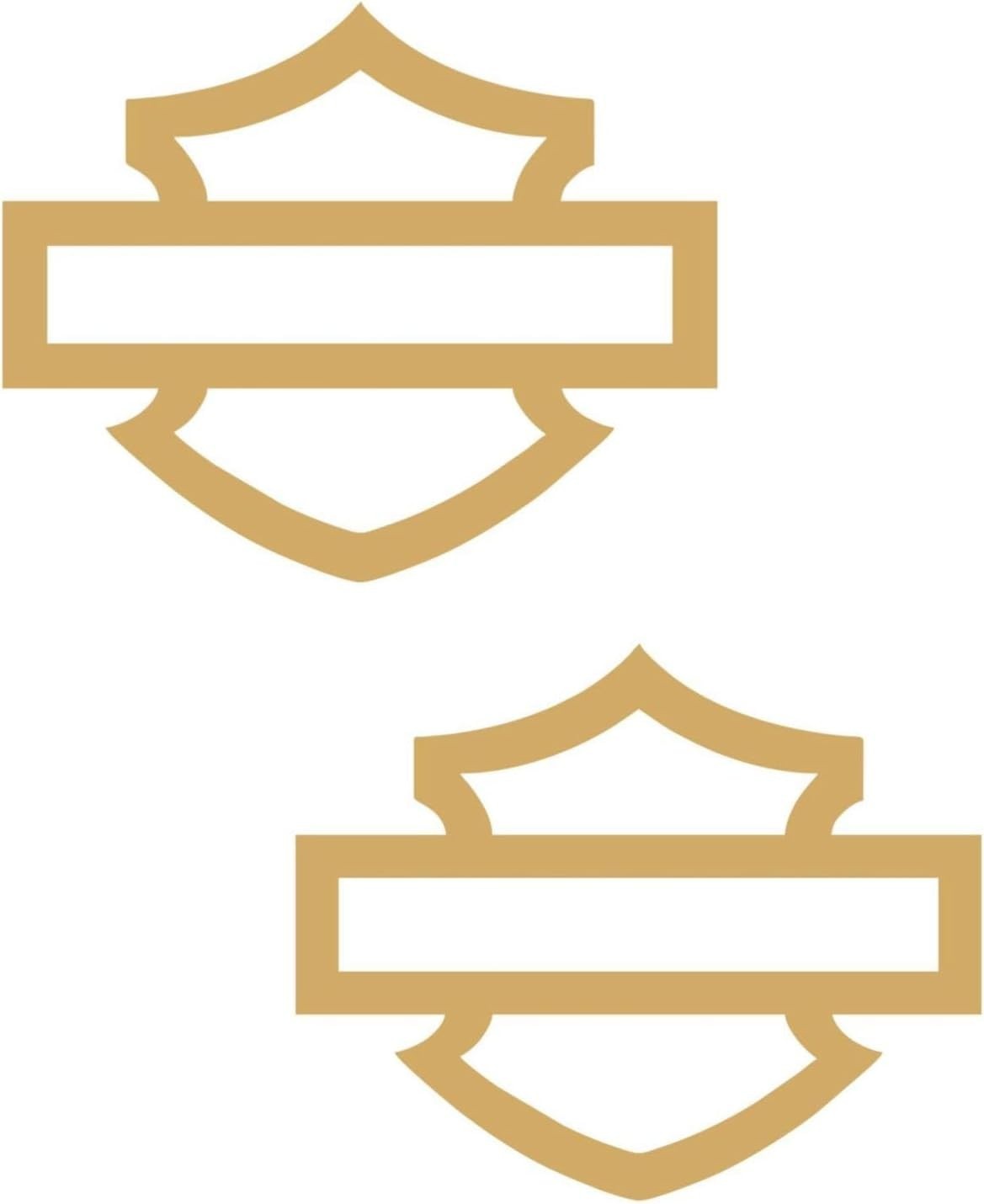 Motorcycle Vinyl Decal Shield Design Gold 5×4 Inches Waterproof Easy to Apply