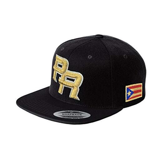 Puerto Rico Snap Back Caps with Embroidery One Size Snapback M. Gold/ M. Silver