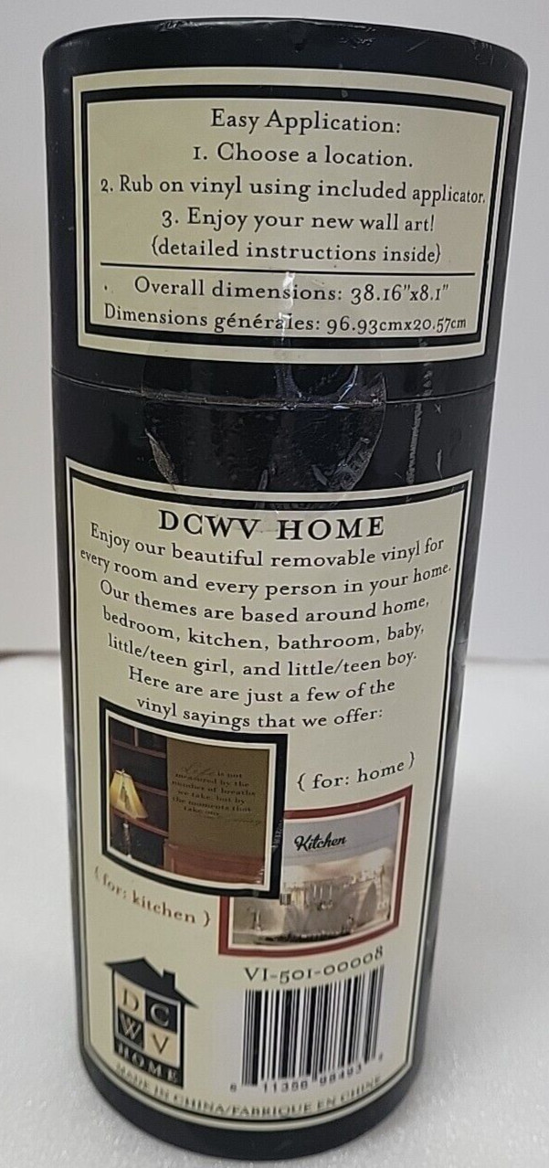 DCWV Home Removable Vinyl Black Lettering MAY YOU LOVE ALL THE DAYS OF YOUR LIFE