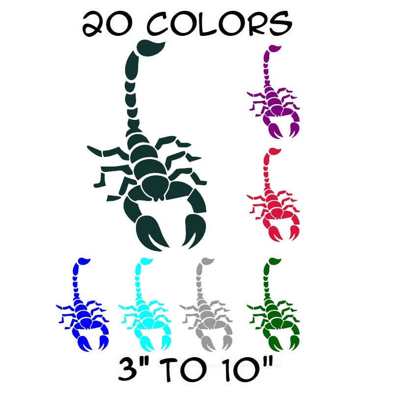 Scorpion Sticker Vinyl Decal – Zodiac Scorpio Desert for Truck Bumper Car Window
