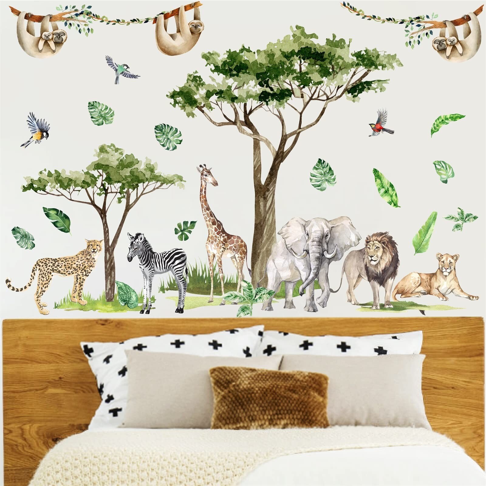 Jungle Animal Wall Decals Safari Animal Wall Stickers Large Wild Animal Wall …