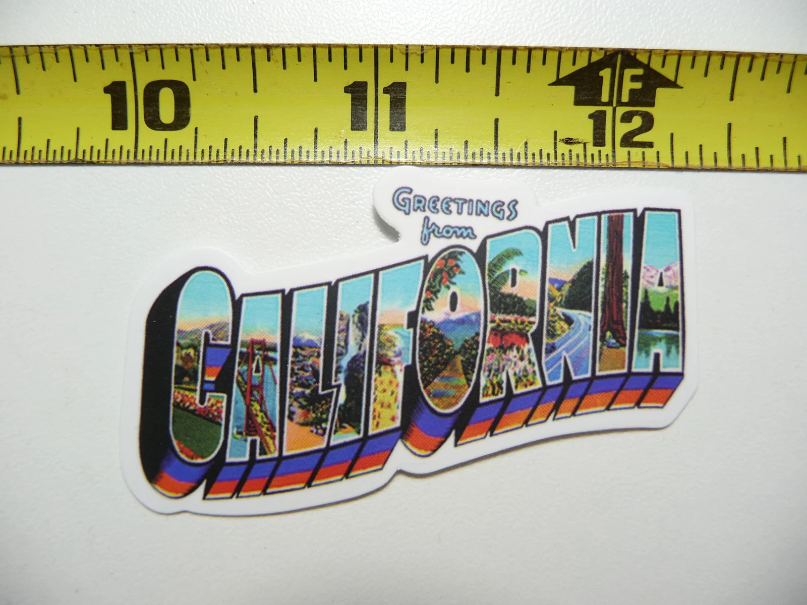 CALIFORNIA SMALL STICKER DECAL GREETINGS FROM SCENES LETTERS MEMORIES SOUVENIR