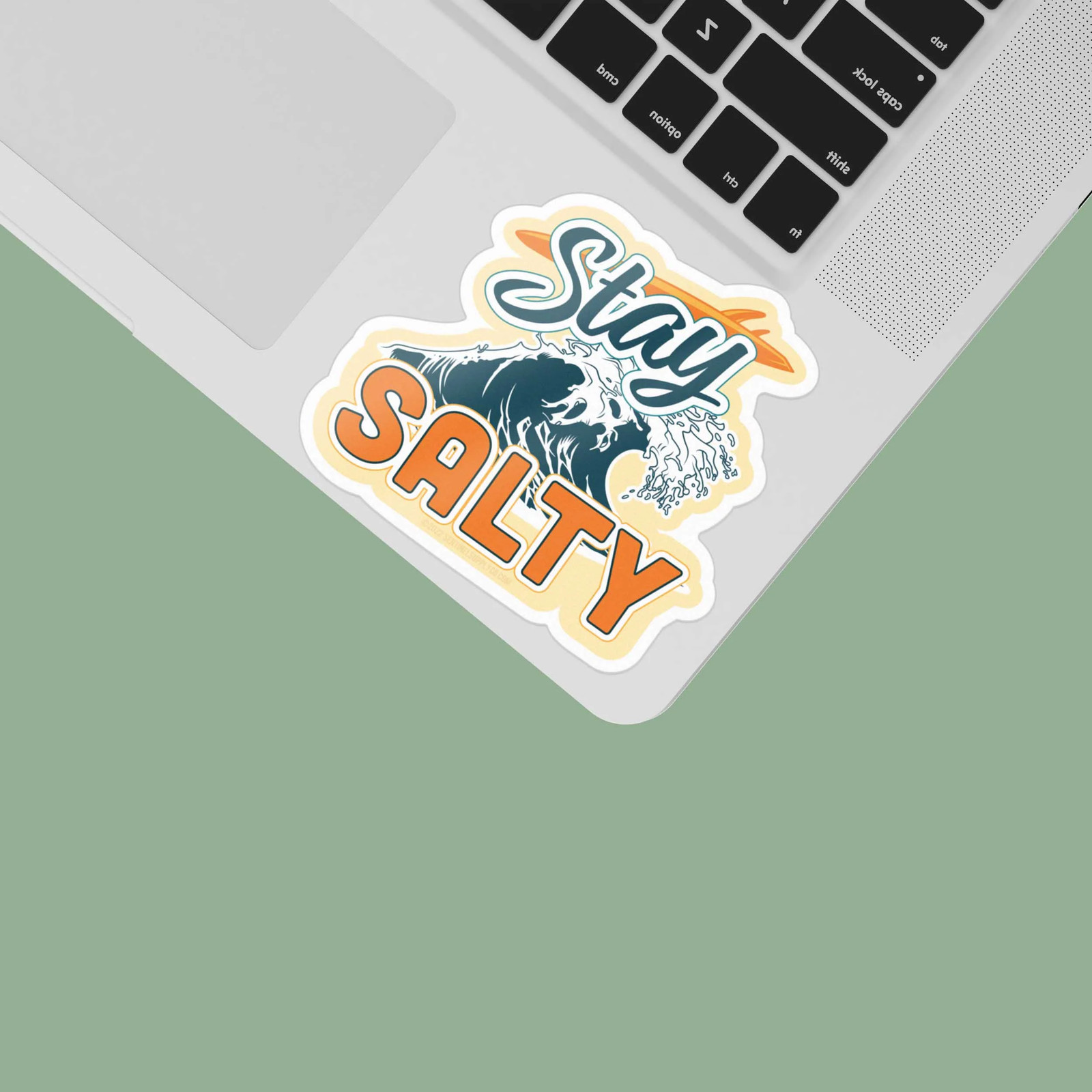 Stay Salty Surfing Sticker – Beach Decal for Laptop & Water Bottle
