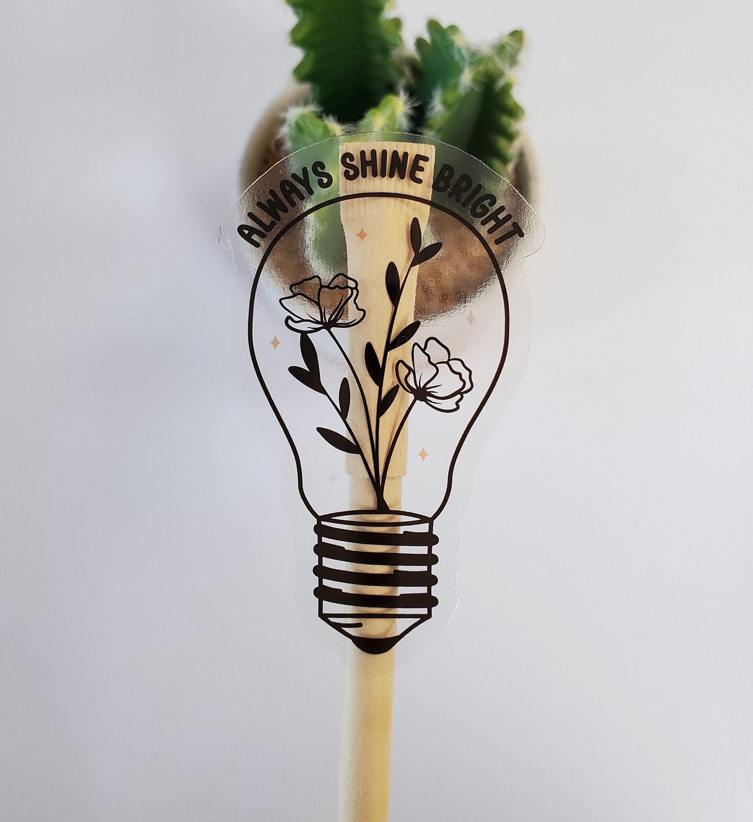 Always Shine Bright Vinyl Sticker | Encouragement | Clear Transparent Vinyl