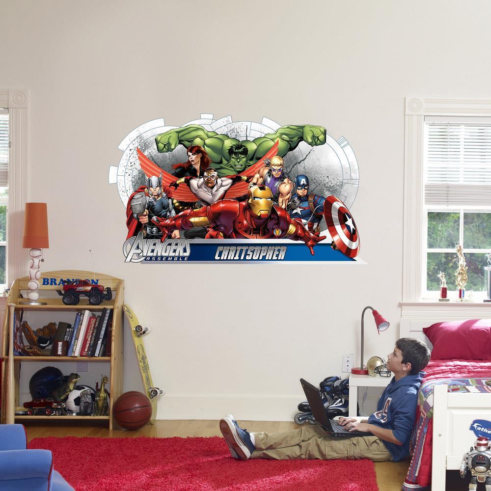 The Avengers Marvel CUSTOM PERSONALIZED NAME Decal WALL STICKER Decor Art WC141