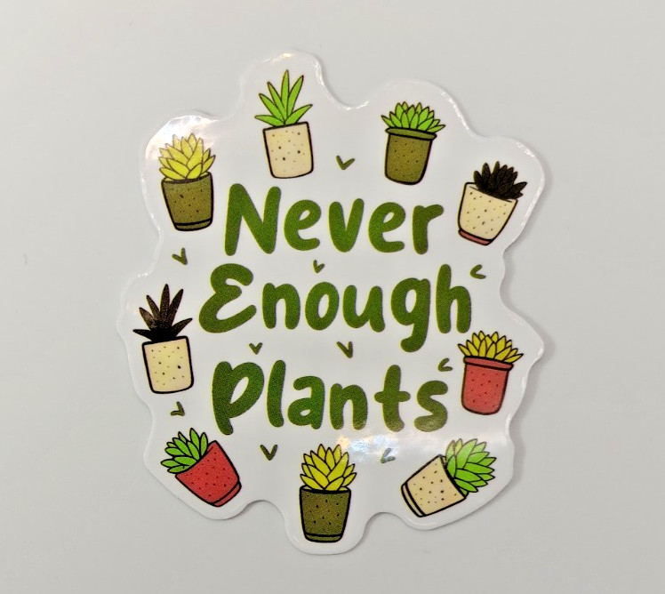Plants-Succulent-Funny- Horder – Vinyl Sticker-Decal-NWOT-Free Shipping!