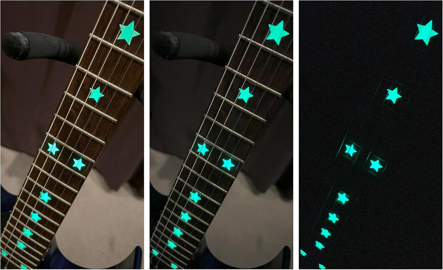 Glow in the Dark/Stars – Fret Markers for Guitars & Bass/Sticker/Decal by