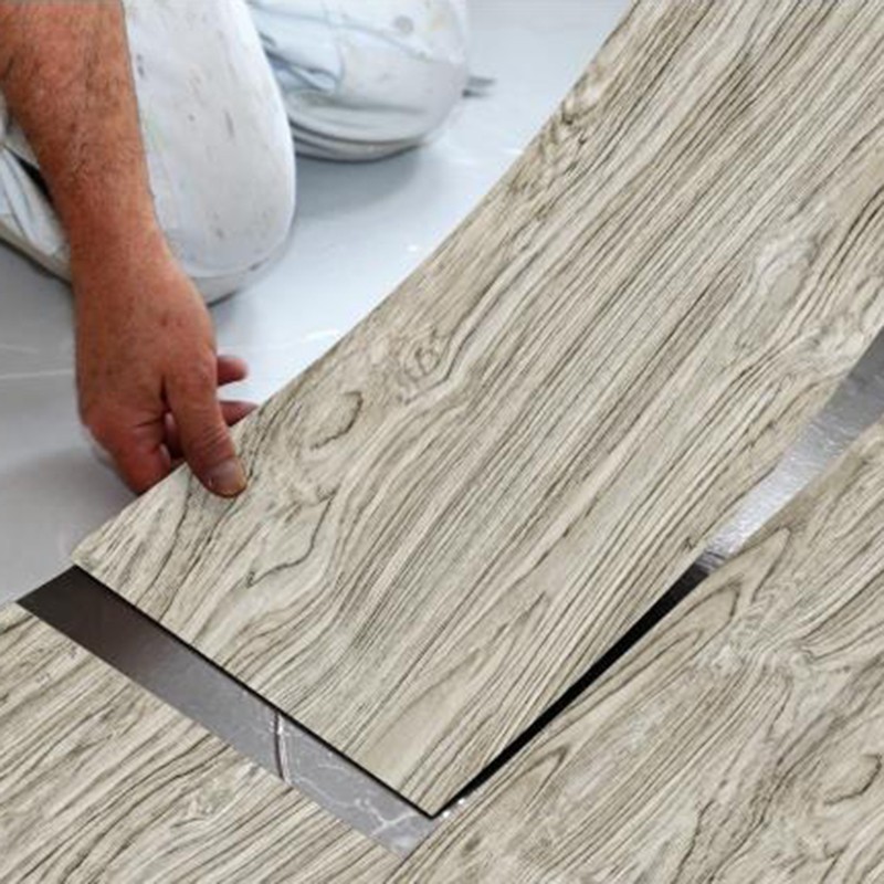 Floor Sticker Decoration Home Living Room Wood Grain 1 Roll Decal Room