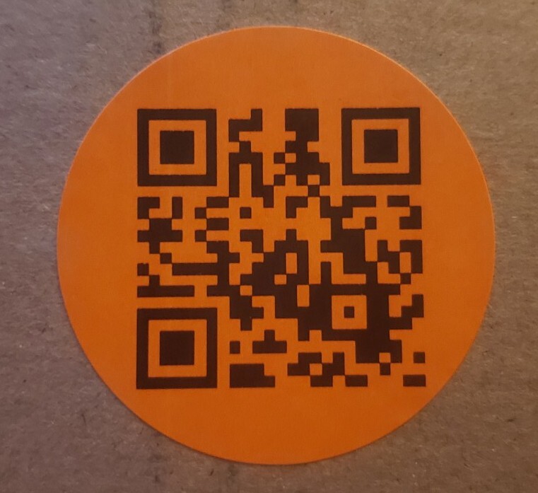 25 Orange Rick Roll Joke Video QR Code Labels/Stickers