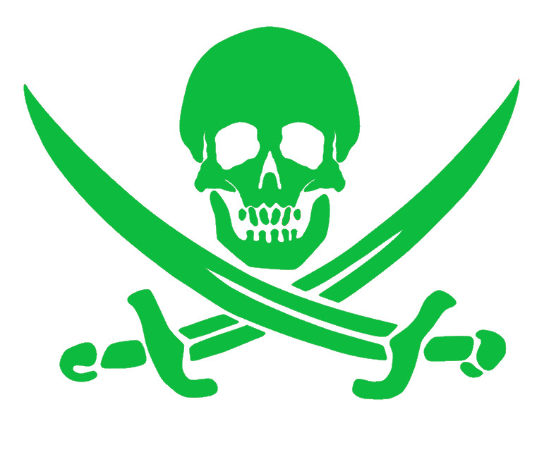 SWORDS CROSSES AND SKULL. Decal Stickers for Cars, Windows, Laptops, Tablets.