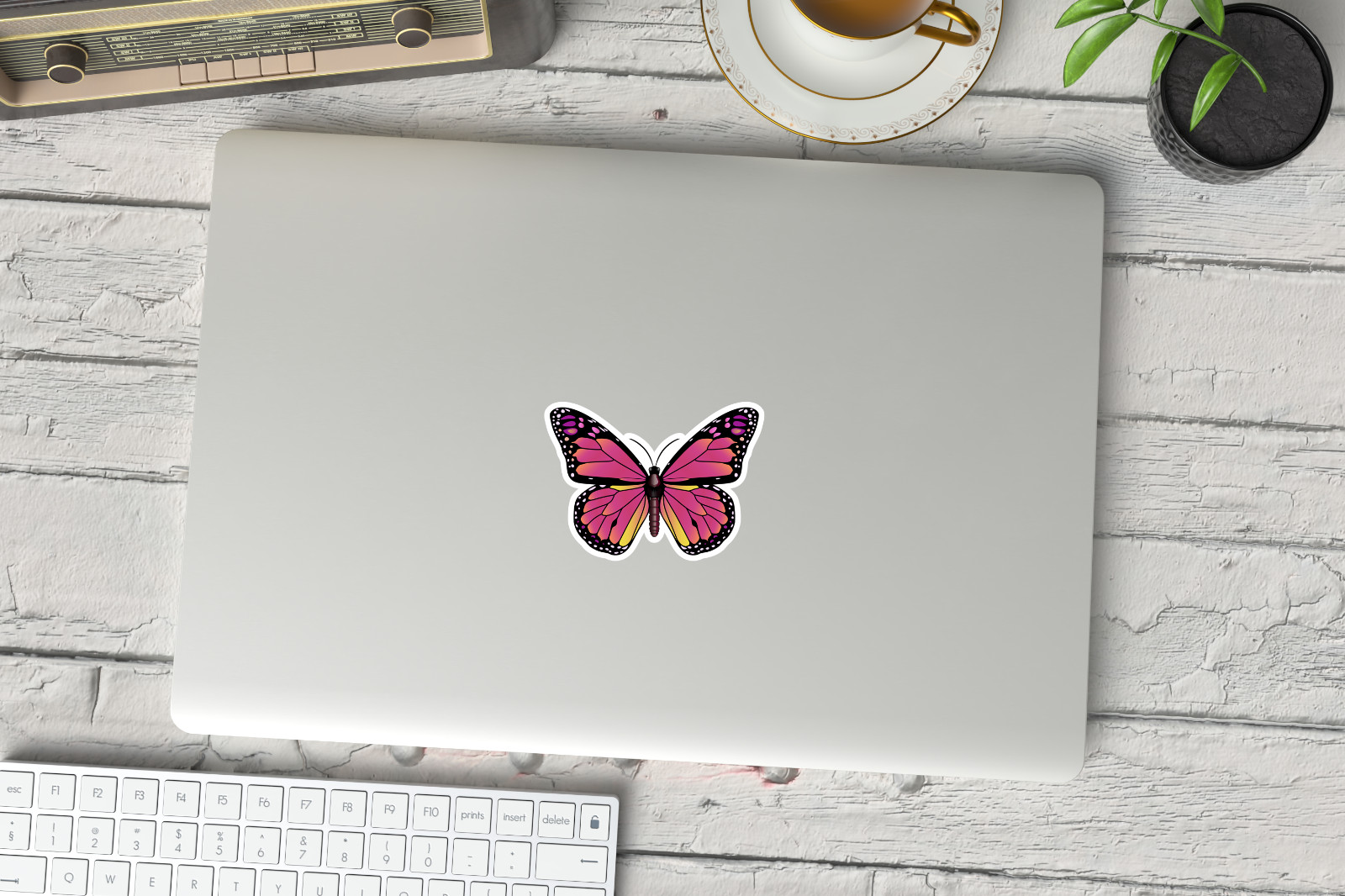 NEW- Butterfly Vinyl Sticker Decal | Colorful Monarch-Inspired | 3 x 2.1 INCHES