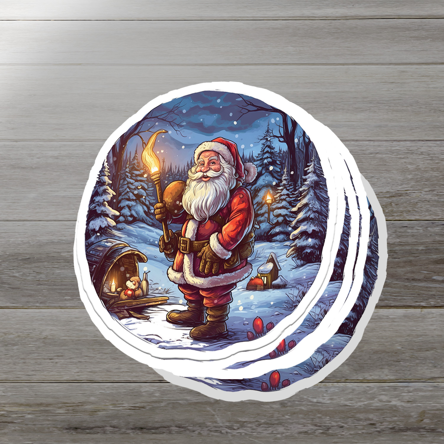 Santa Claus Vinyl Sticker – Bring the Magic of Christmas Anywhere