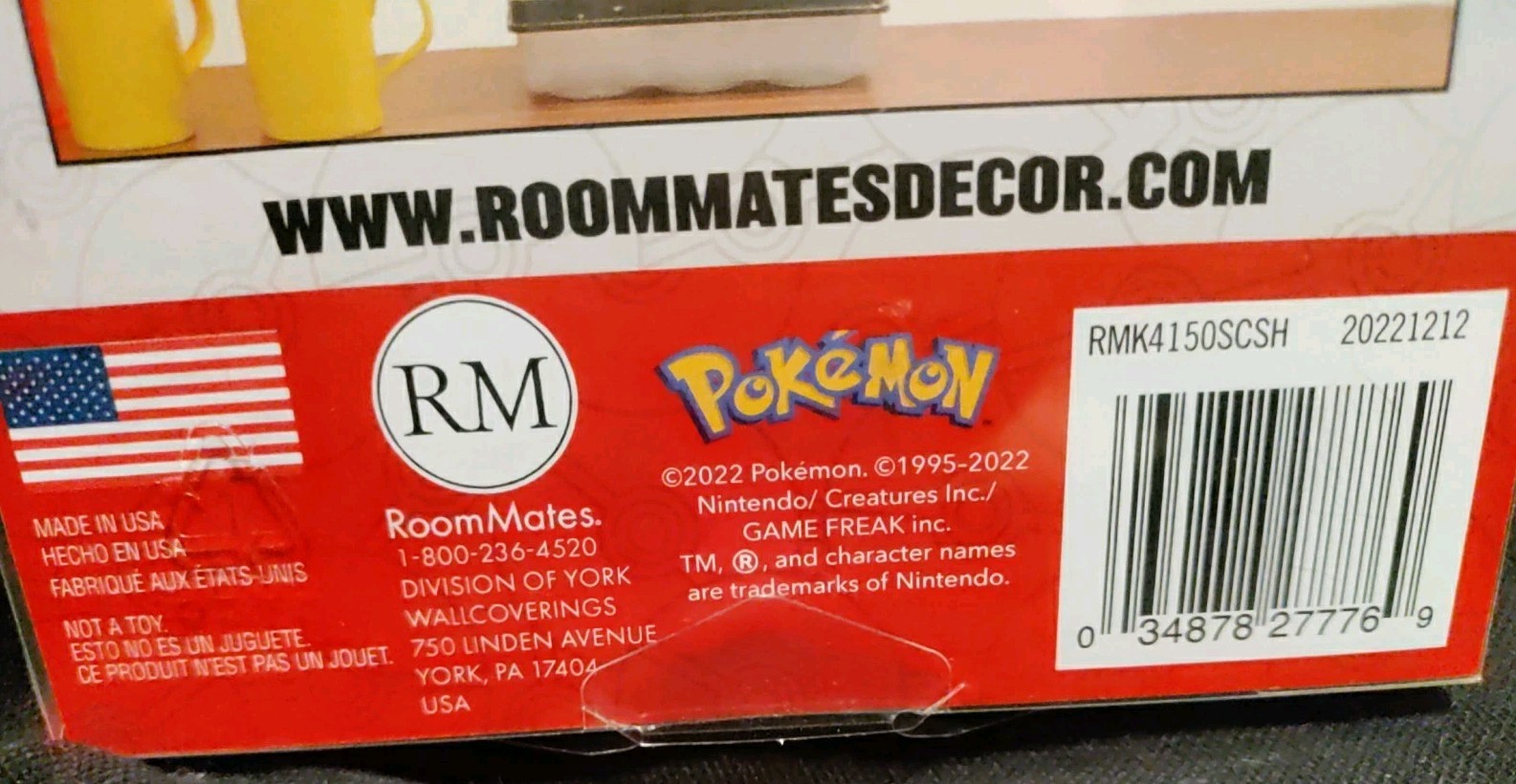 Pokemon Peel And Stick Wall Decals 25 Count Room Mates 2022 Kids Room Decor