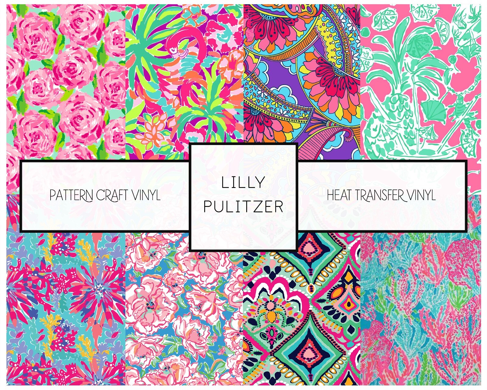Lilly Pulitzer Premium Vinyl, for use with all Cricut cutting machines (12")