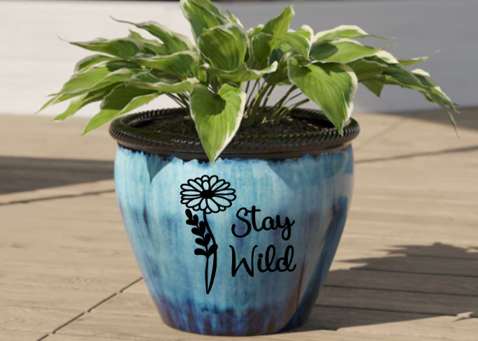 Stay Wild Flower Vinyl Decal Bumper Sticker Car Truck SUV Window Mirror Art