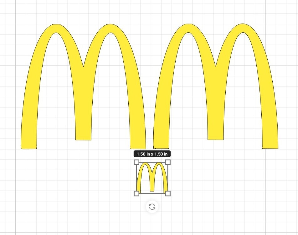 Ronald McDonald Golden Arches Sticker Car Bumper Decal – 2 6×6, 1 1.5×1.5 Decals