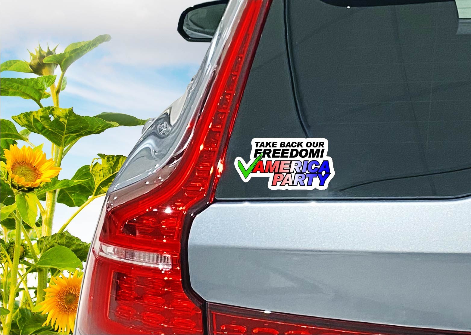 America Party Decal Sticker Take Back Our Freedom Vote American Third Parties