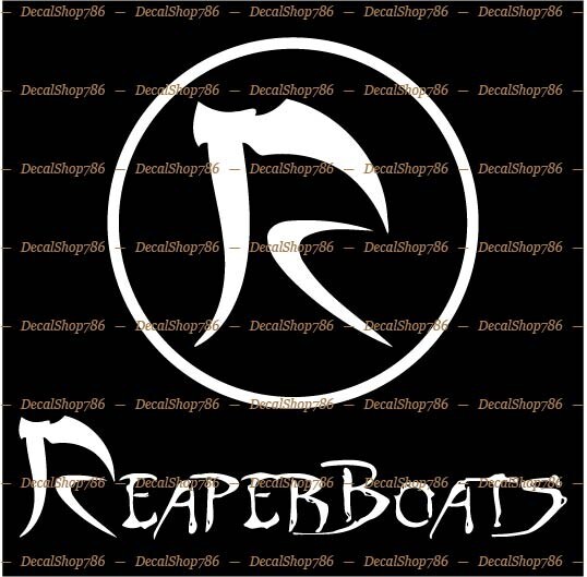 Reaper Boats – Outdoor Sports – Car/SUV/Truck Vinyl Die-Cut Peel N' Stick Decals
