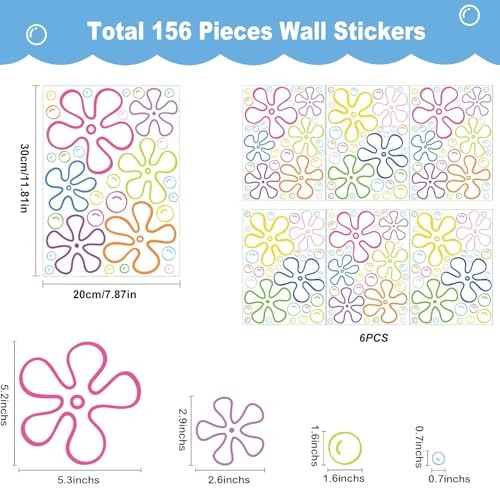 156PCS Under The Sea Wall Decals Ocean Theme Kids Room Bathroom Window Stickers