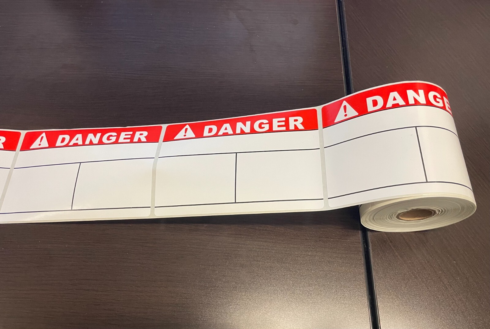 200/Roll 4" x 6" High-Performance Poly Arc Flash Labels White Danger-Red Band