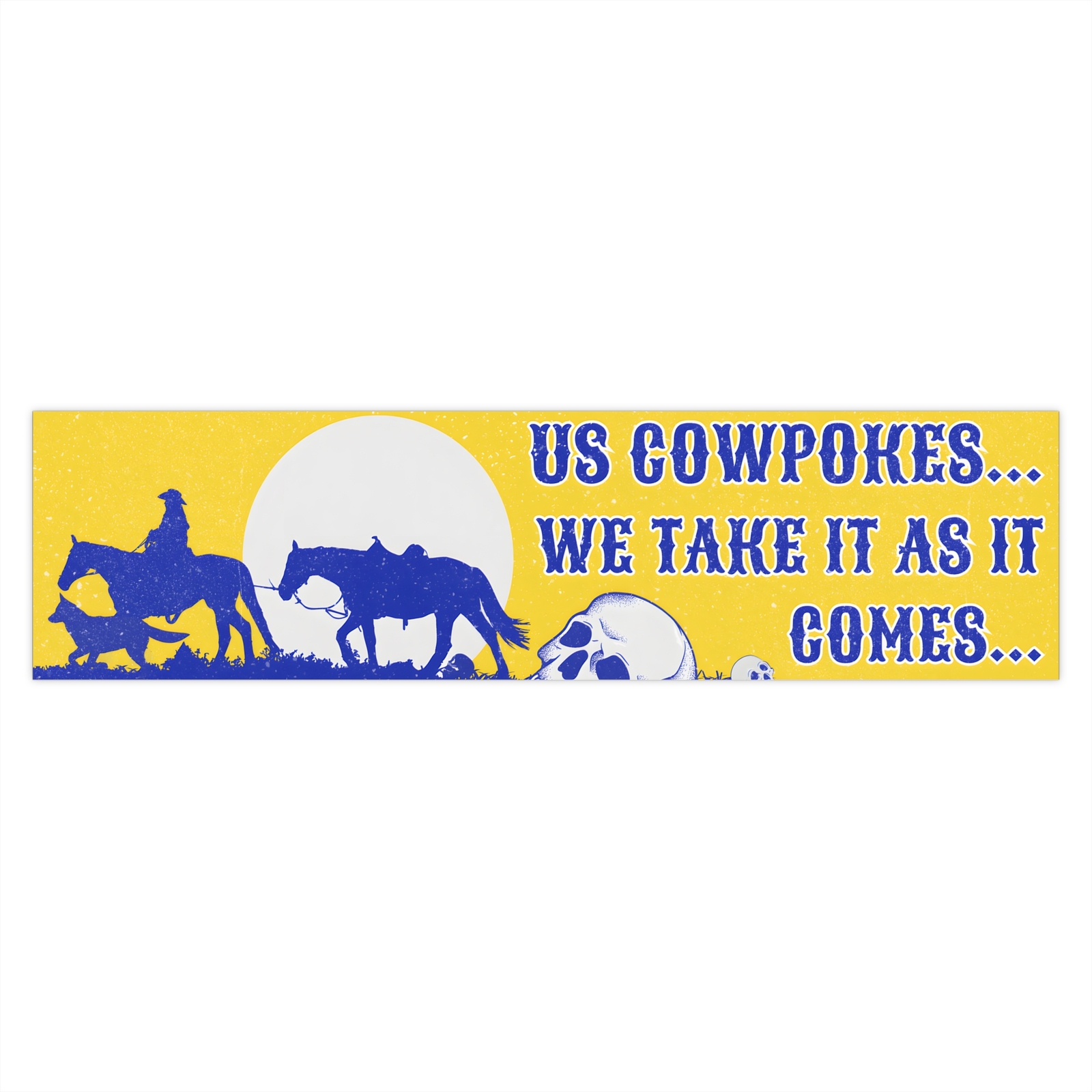 Us Cowpokes Fallout Ghoul Dogmeat Cowboy Vault Tec Video Game TV Bumper Sticker