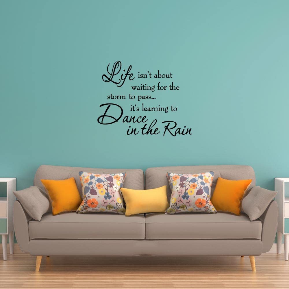 Life Isnt About Waiting for The Storm to Pass Its 16 Inch x 22 Inch, Black